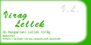 virag lellek business card